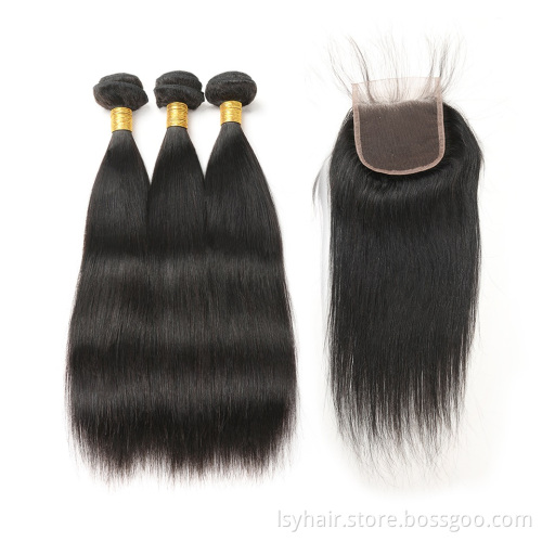 Lsy  10A Grade  Straight Virgin Peruvian Human Hair , Wholesale  Hair Weave Distributors Peruvian Straight Hair Extensions